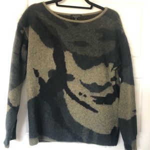 NWT Rag & Bone Camoflauge Boat Neck Sweater